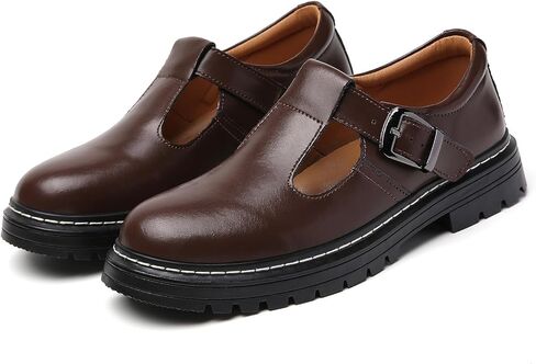 Women Mary Jane Shoes Soft Toe Non Slip Platform Casual Faux Leather Chunky Comfortable Dress Shoes in Kuwait