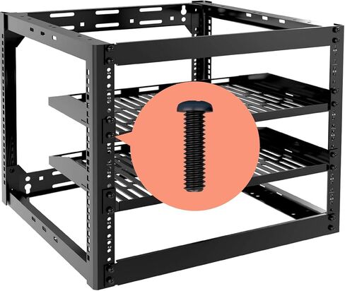 40 Pack M6 x 16mm Rack Mount Cage Nuts, Screws and washers for Rack Mount Server Cabinet, Server Shelves, Routers, Server Racks and Audio Server Console,Rack Mount Screws and Square Insert Nuts in Saudi Arabia