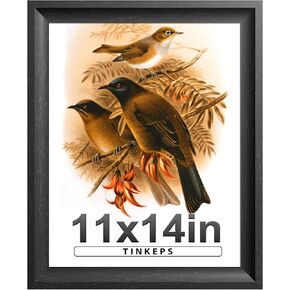 20x30 Poster Frame Walnut with Black Back Panel, Curved Extra Wide Edges, Wooden Vintage Style 20x30 Picture Frame for Wall Decor.