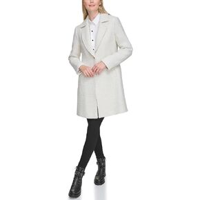 Karl Lagerfeld Paris Women's Solid Texture Wool Classic One Button Blazer