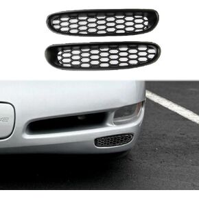 Black Front Bump Reseau Cover Fog Trim Accessories for 1997-2004 Chevrolet Corvette C5