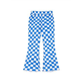 SOLY HUX Toddler Girl's Flare Leg Pants Lettuce Trim High Elastic Waist Long Trousers
