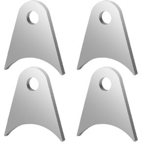 4pcs Weld On Tabs, Silver Weld On Shock Mounts with a 0.51 Inch Hole Sturdy Iron Weld On Mounting Bracket