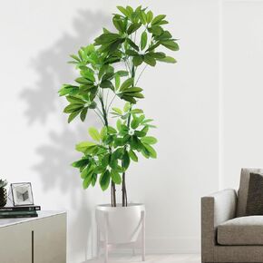 2Ft Ficus Tree Artificial, Natural Trunk, Realistic Silk Banyan Leaves, Artificial Trees for Home Decor Indoor, Artificial Plants Indoor for Home Gifts, Fake Trees, Gift for Mother
