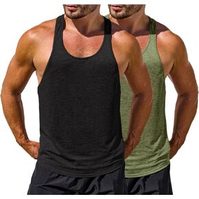 Runcati Mens Workout Tank Tops Gym Muscle Athletic Sleeveless T Shirts Bodybuilding Training Fitness Tops