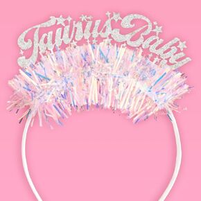 xo, Fetti Taurus Baby Headband - Fits Adult + Child | Zodiac Taurus Hair Accessory, Horoscope Favor, Astrology Birthday Party Decorations