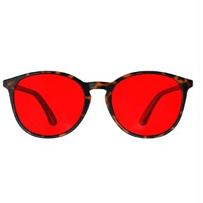 Bloomoak 99% Orange Blue Light Blocking Glasses,Retro Trendy Round Sytle,Relieve Eye Fatigue,Improve Sleep For Screens/Games
