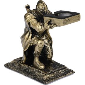 King's Guard Leader Cloak Warrior Knight Watch Display Stand, Ornament Knight Statue Compatible for Apple Watch, Watch Holder Decoration Storage Rack for Jewelry Bracelet Home Office Store (Bronze)