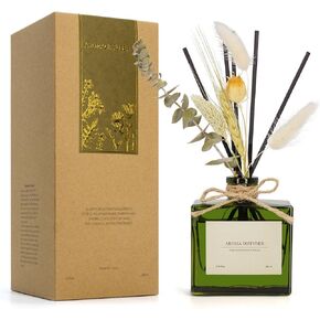 مجموعة Diffuser Reed ، 6 Fl Oz Jasmine Lily Spifuser مع العصي ، ناشرات القصب لديكور المكاتب المنزلية ، هدية العطور المنزلية للرجال والنساء