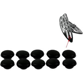 HDBUBALUS 10 Pieces Gloss Black Rubber Pads Fit for Harley Floorboard Foot Rest Footboards