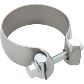 Emagtech 1pc Car Homear Clamp 304 استبدال أنابيب العادم من الفولاذ المقاوم للصدأ بديل A0004901241 متوافق مع مرسيدس بنز العادم المركزي المشبك 65 ملم