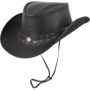 Leather Cowboy Hat for Men Women Lightweight Handcrafted Western Shapeable Wide Brim | Western Hats for Men