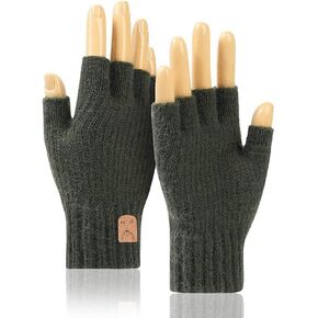 Winter men's and women's alpaca thick half-finger gloves wool knitted cold warm gloves in Saudi Arabia