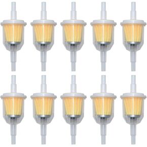 AM116304 FUEL FILTER 25 050 22-S لجون ديري كولر 120-436 GY20709 لـ 1/4 "" و 5/16 "" خط الوقود يحل محل 71-5960 120-436 GY20709 38666 149-2206-01 21541500 98021 (Pack من 10) ، أصفر.