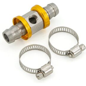 3/8" Fuel Line Fuel T-Fitting Adapter Includes Clamps
