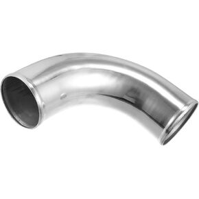 ACROPIX OD 3.5" 89mm Leg Length 4" 100mm Aluminum Alloy Tube Intercooler Pipe 90 Degree Bend Elbow Air Intake Tube Silver Tone for Car Car Parts