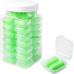 Ear Plugs for Noise Reduction – 12 Pairs with Individual Cases, 33dB NRR Foam Earplugs for Sleeping, Snoring, Travel, Work, Concerts, Studying