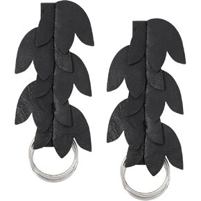 FURPHI Renaissance Skirt Hikes Faux Leather Leaf Medieval Ren Faire Cosplay Dress Waistband Accessories 2PCS