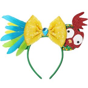 Mouse Ears Headband,Chicken Ears with Shiny Bow,Costume Accessories for Halloween Cosplay Birthday Theme Party