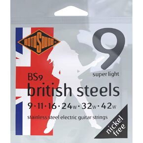 Rotosound BS9 British Steel Electric Guitar Strings (9-42)