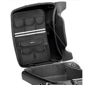 MOSISO Tour Pack Lid Organizer Trunk Lid Pouch Tool Luggage Storage Bag with 8 Pockets Compatible with Harley Road Glide Road King Street/Electra Glide Touring, Black
