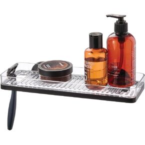 iDesign Self-Adhesive Razor Holder SA Shower, Corner Shelf, Matte Satin