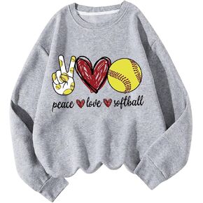Girl's Crewneck Graphic Sweatshirt Long Sleeve Drop Shoulder Letter Print Pullover Top