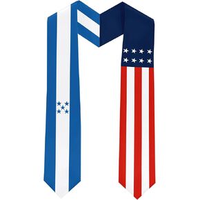 Honduras Flag International Students Graduation Sash Stole Scarves 180 X 13 CM/70 X 5 INCHES Double Sided Graduation Decoration Item