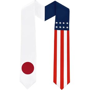 Japan Flag International Students Graduation Sash Stole Scarves 180 X 13 CM/70 X 5 INCHES Double Sided Graduation Decoration Item