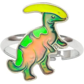 تغيير لون الديناصورات الأطفال parasaurolophus mood خاتم الهدية للفتيان الفتيات حجم قابلة للتعديل