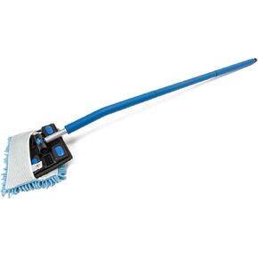 Mitt on a Stick PRO+ | Extendable Car Wash Brush, Mop, Mitt, Sponge | Blue w/ Noodle & Mesh Cover