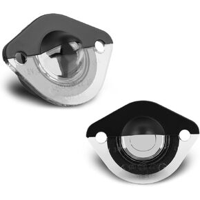 License Plate Lights Lamp Lens Black Clips Housing Compatible with 1994 1995 1996 1997 1998 1999 2000 2001 2002 2003 2004 Mustang Pickup Truck Rear Step Bumper Aftermarket, Pack of 2