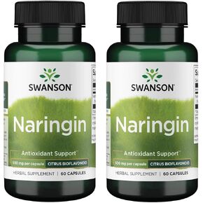 Swanson Naringin 500 Milligrams 60 Capsules (2 Pack)