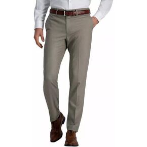 Haggar Men’s Performance Straight Fit 365 Flex Dress Pants (US, Waist Inseam, 34, 32, Regular, Regular, Tan)