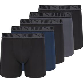 PUMA Men's Training Fit Anti-Odor 5 Pack Boxer Briefs