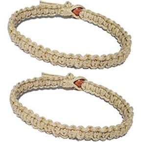 LUOS Natural Hemp Surfer Hawaiian Style Bracelet - Handmade