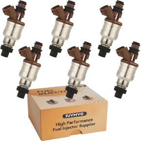 23250-65020 1989-1995 3VZ-E 3.0L Fuel Injectors,Compatible with/Toyota 3.0 Pickup 4Runner 1989-1995, T100 Pickup 1993-1994, |1 Holes| |Set of 6|