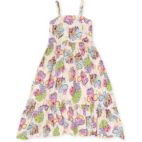 Spongebob Squarepants Girls Square Neck Smoocked Cami Maxi Dress Little Kid لأحجام الأطفال الكبيرة (4-14-16)