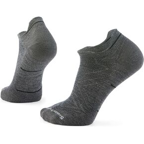 Smartwool Run Zero Cushion Low Ankle Socks - Socks for Men - Achilles Tab - Mesh Zones - Shred Shield Tech Medium Gray LG (Men's Shoe 9-11.5) One Size