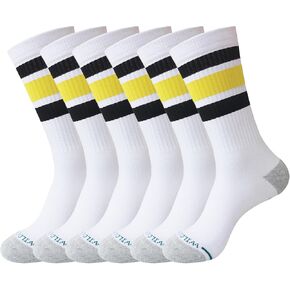 Wildarms Basketball Socks for Men Cushioned Athletic Crew Socks Sports Running 3 Pair