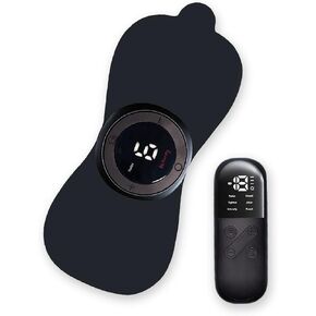 Wearable Relief Pad - Drug-Free Pain Relief with Heat & Vibration, 3 Heat Levels, 6 Massage Modes - Portable & Discreet for On-The-Go Use with Remote Control