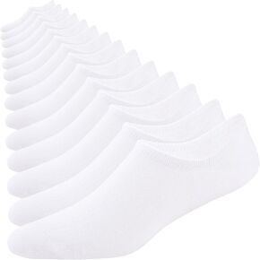Coovan No Show Socks for Men 7 Pack Cotton Cotton Casual Basic Invisible Socks with Non Slip Grip