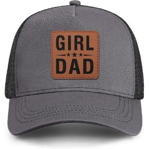 Girl Father Dad Hat Leahter Patch from Daughter Trucker Dad Hat Birthday