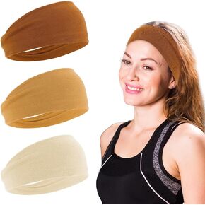 3 Pcs Non Slip Headbands for Fashion Workout Yoga Sports Exercise Sweatbands Summer Accessories Elastic Bands, Exercise - Athletic Outdoors