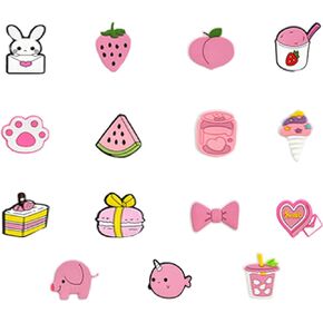 Shoe Charms Kit, 15 Adorable Clog Decorations with No-Slip Design, Press Fit Shoe Accessories for Girls Boys