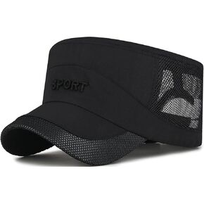 Cadet Army Cap Mesh Quick Qry Flat Top Cap Military Hat for Men Women