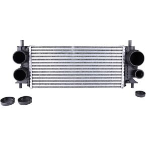Turbocharger Intercooler Turbo Charge Air Cooler Compatible with 2015-2019 F150 F-150 V6 2.7L 3.5L Turbocharged Turbo Cooler Intercooler Charged Air Cooler Replace FO3012115 FL3Z6K775A