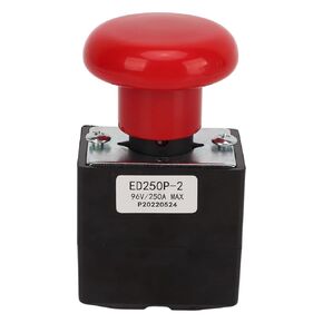 Emergency Stop Switch, Stop Push Button Switch Metal Alloy Stop Button Forklift Safety Switch for Most Forklifts 96V 250A