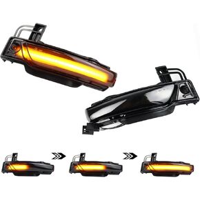 Smoke Sequential LED Side Rear Mirror Light Compatible with Ford Fusion (Mondeo) 2013-2020 Towing Mirror Turn Signal Indicator Lamp 2pcs