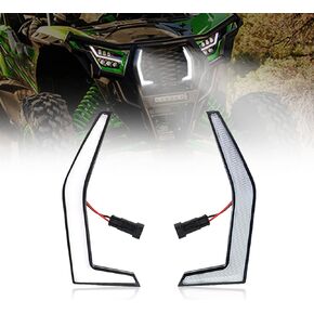 KPX Fang Lights white for Kawasaki Teryx KRX 1000 2020-2025 Accent Grille Daytime Light LED White with Kawasaki Teryx KRX KRX4 Accessories (2PCS)